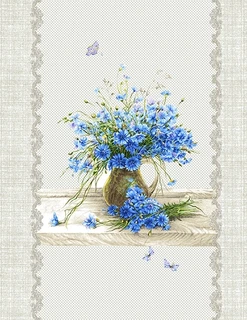 Полотенце кухонное ТекстильМаг Полевые цветы 45*60, рогожка 