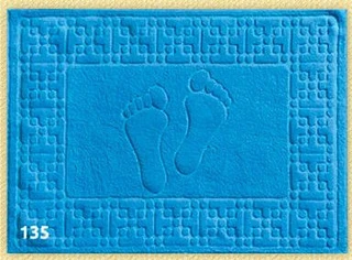 Коврик для ног FOOTSTEP цв.135/голубой 50х70 см, махра