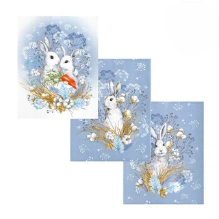 Набор полотенец АРТПОСТЕЛЬ Роджер 45*60 - 3 шт, вафельное полотно 