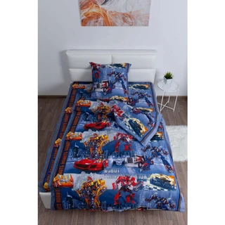 Комплект постельного белья Миланика Роботы, 1.5 спальный, бязь, наволочка 70х70 см 