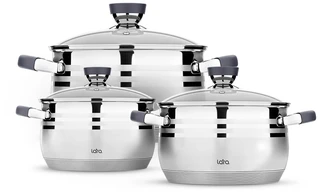 Набор кастрюль LARA LR02-120 серия Mercury, 6 пр. 