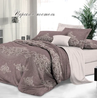 Комплект постельного белья Butterfly Царская постель 1.5 спальный, сатин Люкс, наволочка 70х70 см 