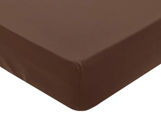 Простыня на резинке АртПостель DE LUXE Радуга-Актив Шоколад 160*200 см, поплин 