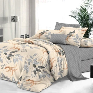 Комплект постельного белья Butterfly Филигрань, 2 спальный евро, сатин люкс, наволочки 70х70 см