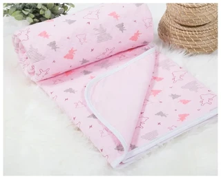 Одеяло-покрывало АРТПОСТЕЛЬ Мишки малышки розовый 140х200 см, трикотаж 