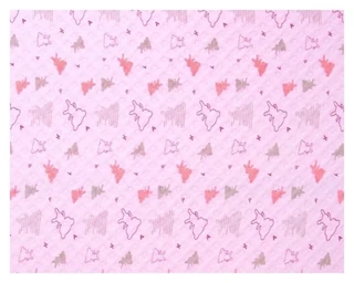 Одеяло-покрывало АРТПОСТЕЛЬ Мишки малышки розовый 140х200 см, трикотаж 