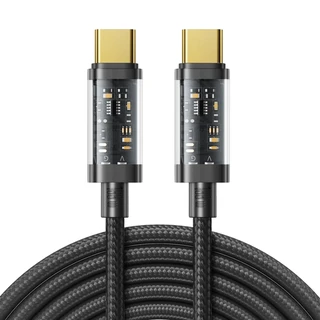 Кабель JOYROOM S-CC100A12 Type-C - Type-C, 1.2 м, 3 А, черный