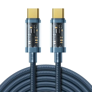 Кабель JOYROOM S-CC100A12 Type-C - Type-C, 1.2 м, 3 А, синий