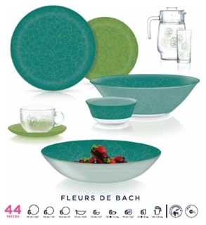 Столовый сервиз Luminarc Simply Fleurs De Bach, 44 пр