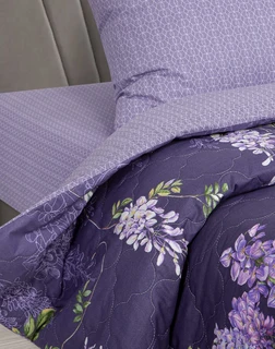 Комплект постельного белья АРТПОСТЕЛЬ De Luxe Глициния 2-спальный, поплин, наволочки 70х70 см 