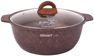 Кастрюля-жаровня Kukmara Granit Ultra Red, 5 л 