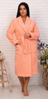 Халат махровый Текстильснаб Персико-розовый, размер: 62