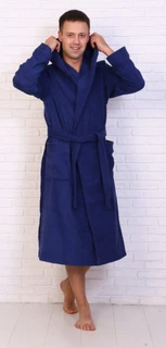 Халат махровый Текстильснаб Темно-синий, размер: 42