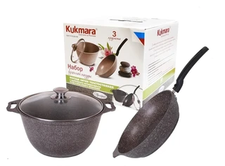 Набор посуды Kukmara Мраморная, 3 пр. 