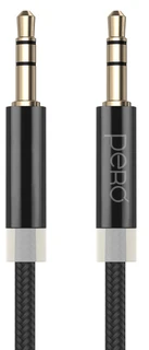 удиокабель Pero MC-01 Jack 3.5 — Jack 3.5 (AUX) 3 м, чёрный 