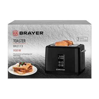 Тостер BRAYER 2113BR, черный 