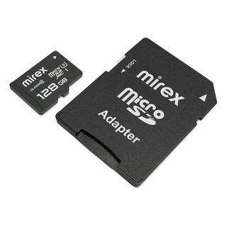 Карта памяти microSDXC Mirex 128 ГБ + адаптер SD 