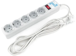 Сетевой фильтр Power Cube SPG-B-6, 1.9 м, серый 