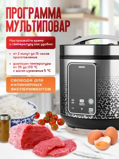 Мультиварка CENTEK CT-1499, серебристый 