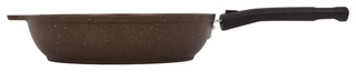 Сковорода Kukmara Мраморная, 24 см, с крышкой, со съемной ручкой 
