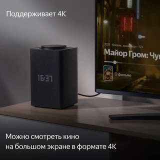 Умная колонка Яндекс Станция Макс с Zigbee 65 Вт черный 