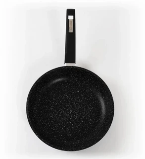 Сковорода Мечта Гранит Бриллиант Black, 24 см, с крышкой 
