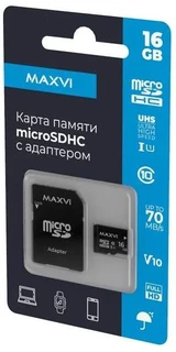 Карта памяти microSDHC Maxvi MSD16GBC10V10 16GB