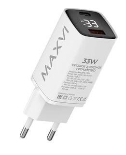Сетевое зарядное устройство Maxvi A402PD белый 