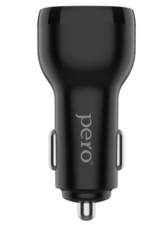 Автомобильное зарядное устройство PERO AC05 черный 