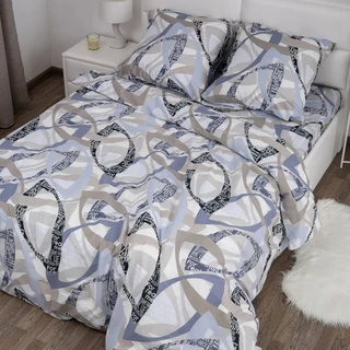 Комплект постельного белья Миланика Римини, 1.5 спальный, поплин, наволочки 70х70 см 