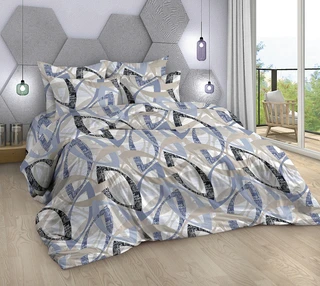 Комплект постельного белья Миланика Римини, 2 спальный, поплин, наволочки 70х70 см 