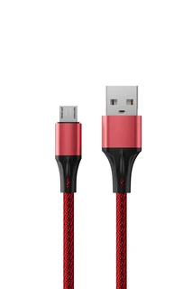 Кабель Accesstyle AM24-F100M USB 2.0 Am - microUSB, 1 м, красно-черный