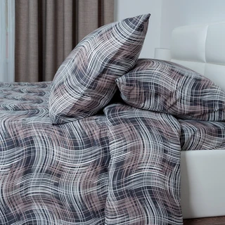 Комплект постельного белья Миланика Арабески 2-спальный Евро, бязь, наволочки 70х70 см 