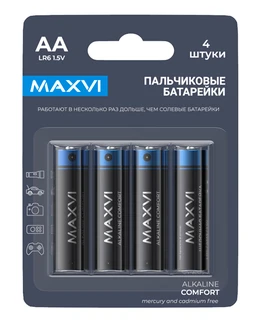 Батарейка AA Maxvi Comfort LR6-4BL, 4 шт