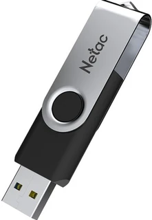 USB-накопитель Netac U505 128Гб, черный/серебристый 