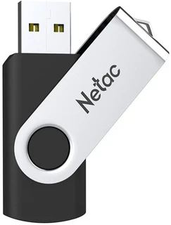 USB-накопитель Netac U505 128Гб, черный/серебристый 
