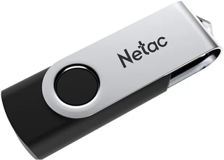 USB-накопитель Netac U505 128Гб, черный/серебристый 