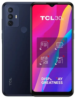 Смартфон 6.52" TCL 30E 3/64GB Atlantic Blue 