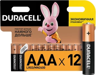 Батарейка AAA Duracell Basic LR03-12BL, 12 шт