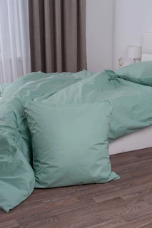 Комплект постельного белья Миланика Палитра Фисташка, 2 спальный евро, поплин, наволочки 70х70 см 