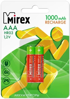 Аккумулятор AAA Mirex HR03-2BL, 2 шт