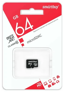 Карта памяти microSDXC Smartbuy 64 ГБ 