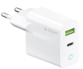 Сетевое зарядное устройство Deppa Wall Charger, белый 