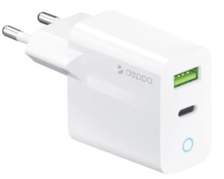 Сетевое зарядное устройство Deppa Wall Charger, белый 