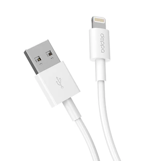 Кабель Deppa USB2.0 Am - Lightning, 2 м, 2 A, белый 
