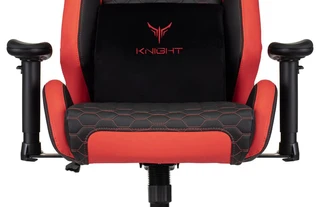 Кресло игровое Knight Neon, черный/красный 