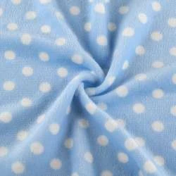 Плед Велсофт Горох на голубом 200х220 см 