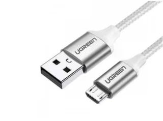 Кабель Ugreen USB2.0 Am - Micro USB, 2 м, белый 