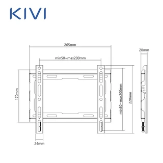 Кронштейн KIVI BASIC-22F для ТВ 23-43" 