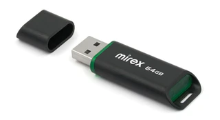 Флеш накопитель 64GB Mirex Spacer, черный 